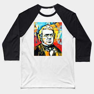 William Makepeace Thackeray Abstract Portrait | William Makepeace Thackeray Abstract Artwork 15 Baseball T-Shirt